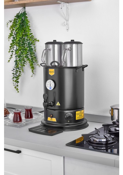 2 Demlikli Elite Çay Makinesi 20 Lt