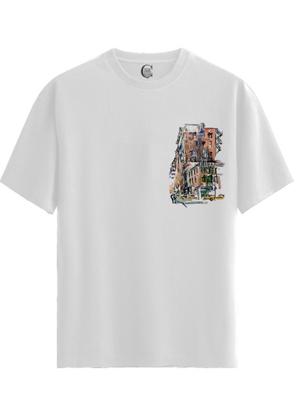 Urban Vibes - Pamuklu Erkek Beyaz Tişört - Premium Quality