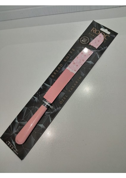 Diamond Line Çelik Özel Tasarım Pembe Ekmek ve Pasta Bıçağı fiyatları
