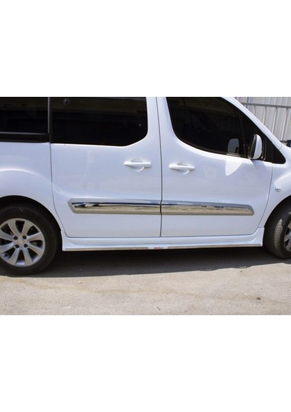 Peugeot Partner Tepe Krom Yan Kapı Çıtası 2008 Üzeri 4 Kapı Paslanmaz Çelik
