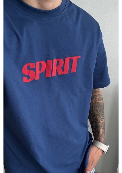 Mavi Spirit Baskılı Oversize T-Shirt