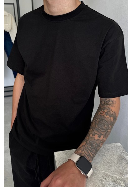 Siyah Oversize Basic T-Shirt