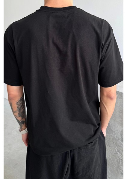 Siyah Oversize Basic T-Shirt
