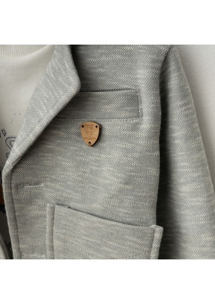 Ceket'li Sweatshirt 3'lü Bebek Takım