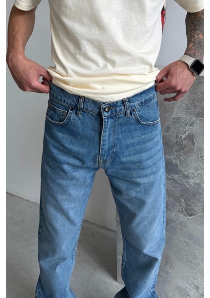 Mavi Baggy Fit Jean modelleri