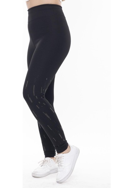 Siyah Paça Taş Işlemeli Toparlayıcı Tayt fiyatları