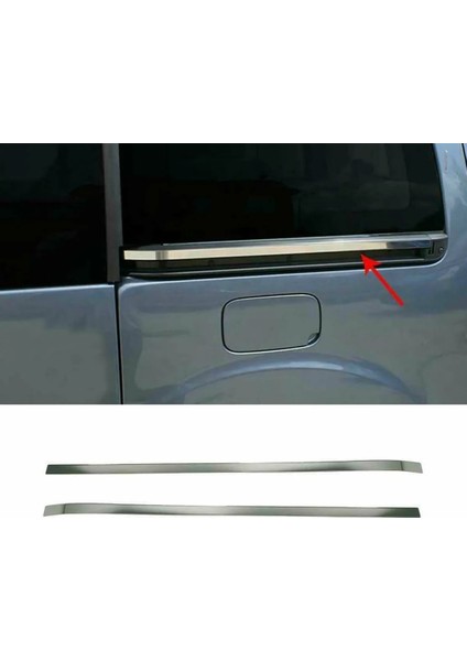 Peugeot Partner Tepee 2008-2018 Arası Krom Sürgülü Kapı Çıtası 2 Parça Paslanmaz Çelik