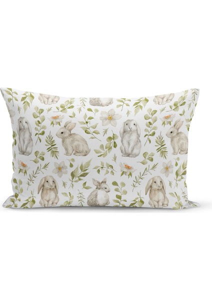 Ilkbahar Serisi Çift Tarafı Dijital Baskılı Kırlent Kılıfı (Spring Easter Paskalya Cushion Cover)
