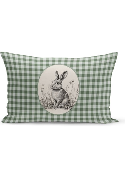 Ilkbahar Serisi Çift Tarafı Dijital Baskılı Kırlent Kılıfı (Spring Easter Paskalya Cushion Cover)