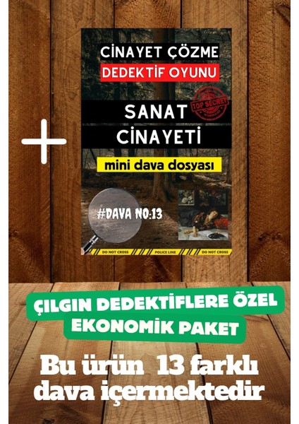 13'lü Paket Cinayet Çözme - Ekonomik Paket Dedektif Oyunu - Dava Çözme Oyunu - Katil Kim Oyunu