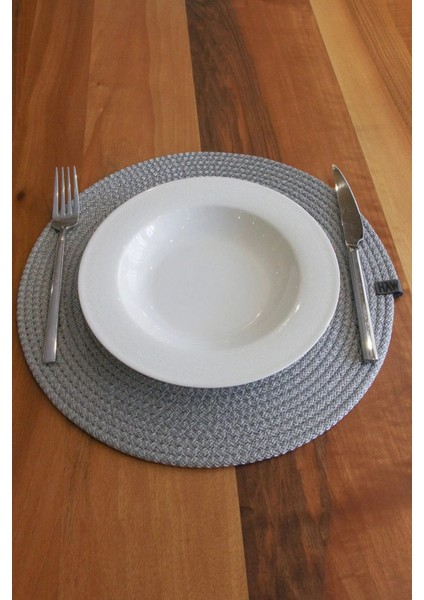 6 Adet Gri Jüt Supla / Amerikan Servis Lux Sunum Tabak Altlığı fiyatları