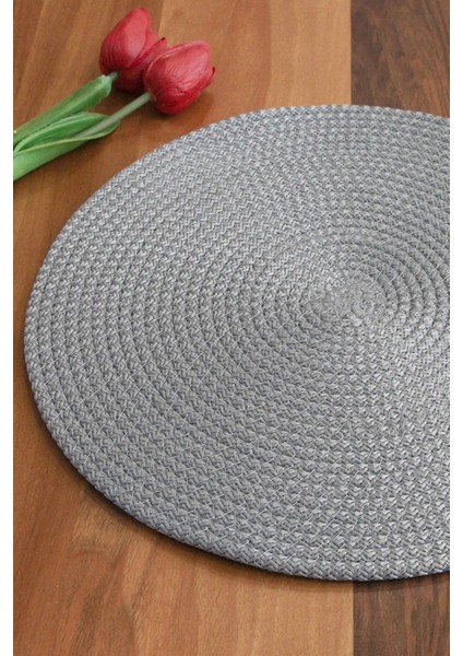 6 Adet Gri Jüt Supla / Amerikan Servis Lux Sunum Tabak Altlığı modelleri