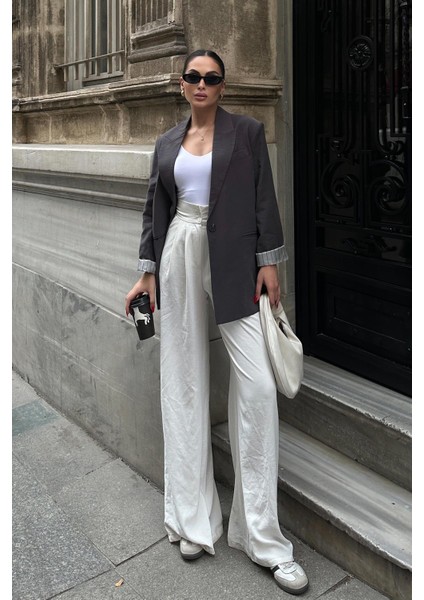 Çizgili Astarlı Modal Spor Ceket Antrasit 8258 fırsatları