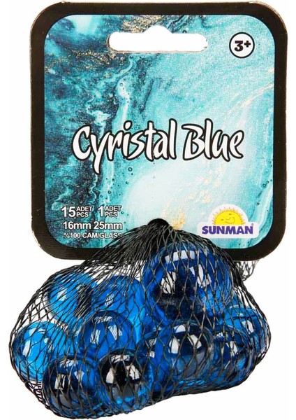 Mavi Kristal 16'lı Misket Seti: Nostalji ve Eğlence Bir Arada!