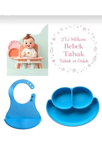 Mama Önlüğü ve 3 Bölmeli Mama Tabağı