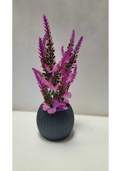 20cm Mor-Gri Lavanta Yapay Bitki, Dekoratif Çiçek, 11-30cm Yükseklik modelleri