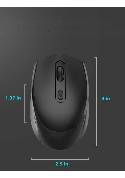 Çift Modlu Kablosuz Bluetooth Mouse Şarj Edilebilir Sessiz Tıklama Mouse Tablet Telefon Pc Uyumlu