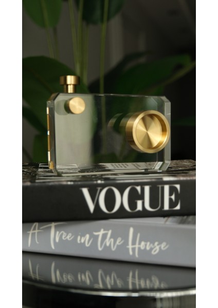 Kristal ve Altın Detaylı Dekoratif Fotoğraf Makinesi fiyatları