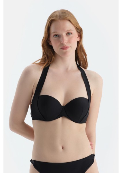 Siyah Straplez Bikini Üst
