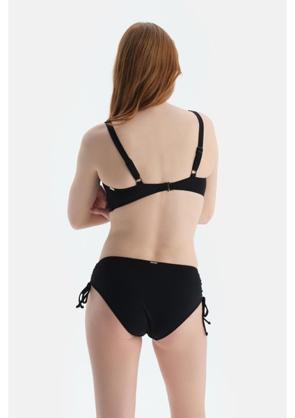 Siyah Yanı Büzgülü Bikini Alt fiyatları