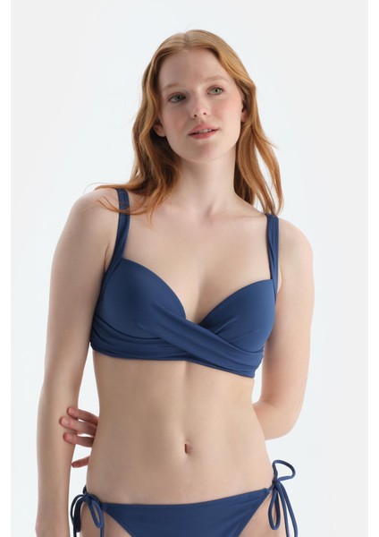 Indigo Kaplı Bikini Üstü