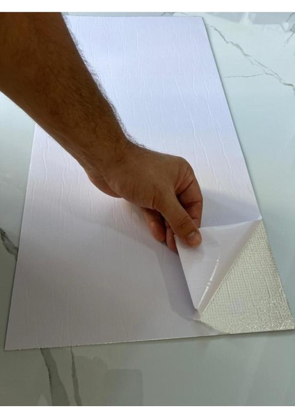Yapışkanlı Naturel Kahverengi Duvar Paneli Zemin Göstermez Ev Banyo Wc Duvar Kaplama 30X60 cm 1 Adet