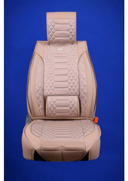 Fiat Marea Yarı Deri Oto Koltuk Kılıfı Cepli Tam 5li Set