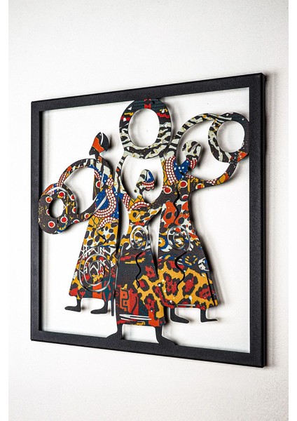 Triple Goddess Renkli Metal Duvar Tablosu - Modern Ev Ofis Dekorasyonu - Çerçeveli Tablo - APT112 modelleri