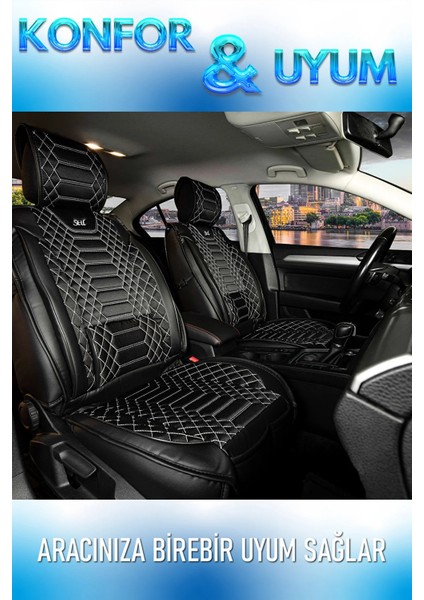 Infiniti Ex30d Yarı Deri Oto Koltuk Kılıfı Cepli 5li Tam Set