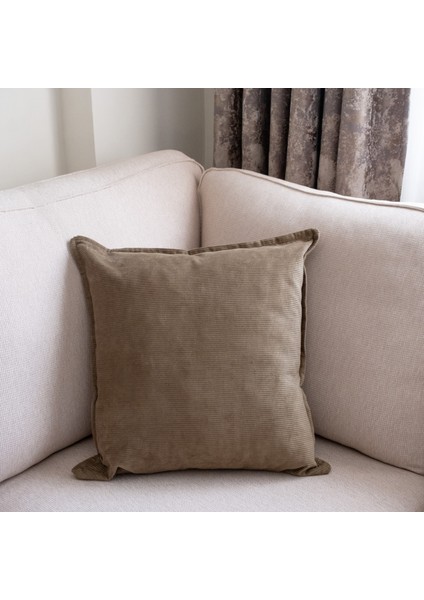 Yeşil Kadife Fitilli 50 x 50 Dekoratif Kırlent Kılıfı