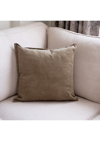 Yeşil Kadife Fitilli 50 x 50 Dekoratif Kırlent Kılıfı