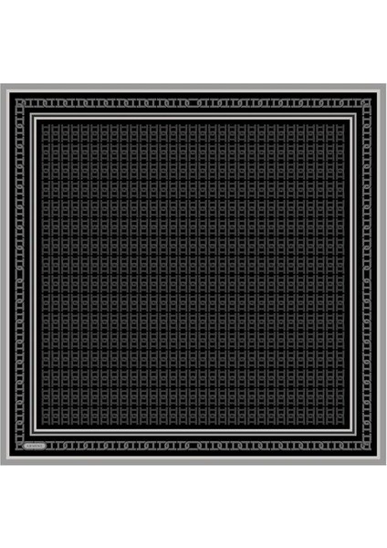 2025 Desenli Saf Ipek Twill Eşarp 9301-84