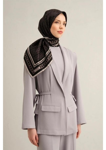 2025 Desenli Saf Ipek Twill Eşarp 9301-84 modelleri