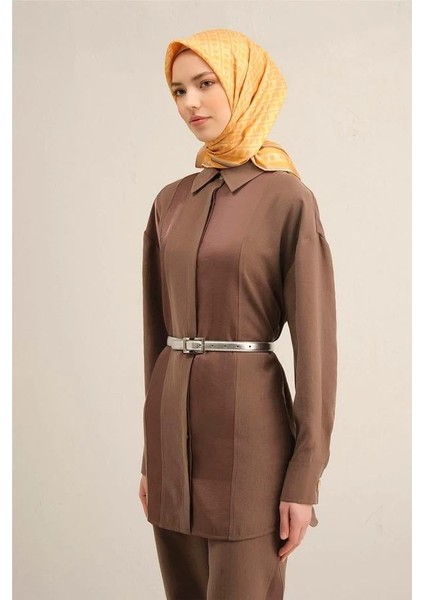 2025 Desenli Saf Ipek Twill Eşarp 9301-38