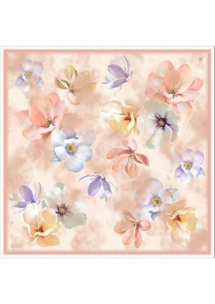 2025 Desenli Saf Ipek Twill Eşarp 9305-34 modelleri