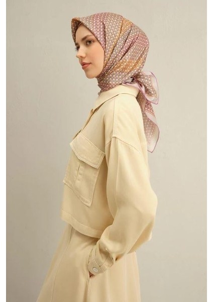 2025 Desenli Saf Ipek Twill Eşarp 9319-82 fiyatları
