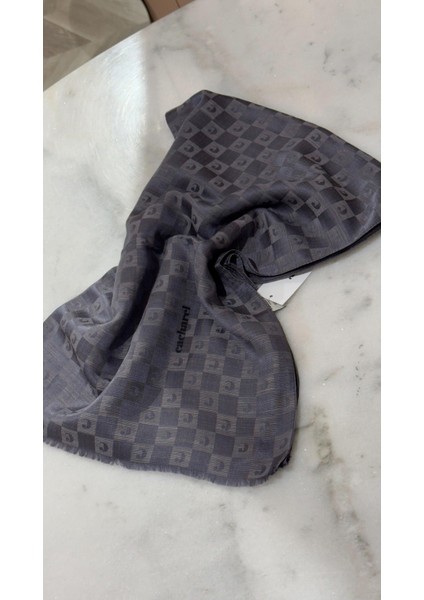 K. Cacharel Logolu Ipek Koton Jakar Etol Şal Füme