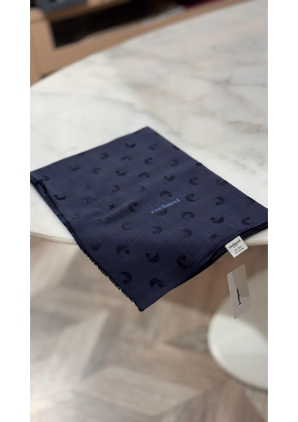 B.cacharel Logolu Ipek Koton Jakar Etol Şal Lacivert