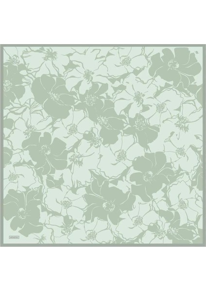 2025 Desenli Saf Ipek Twill Eşarp 9344-37