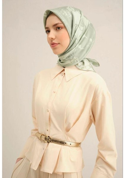 2025 Desenli Saf Ipek Twill Eşarp 9344-37 modelleri