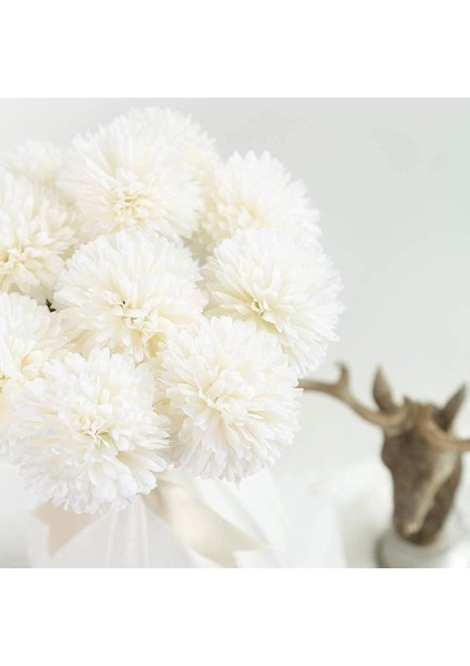 Beyaz Krizantem Kartopu Büyük Demet, 7 Kafalı, Renkli ve Şık Çiçek Düzeni modelleri
