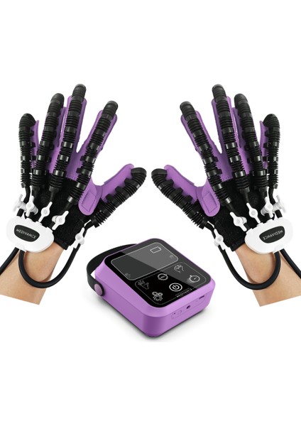 ( Sağ ve Sol El ) El ve Parmak Rehabilitasyon Robot Eldiveni - Fizik Tedavi ve Inme Egzersiz Cihaz
