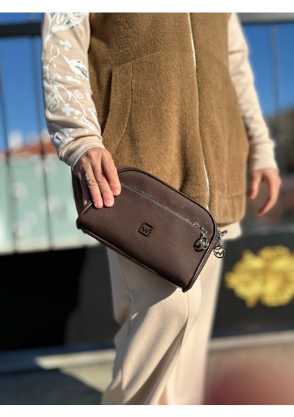 Kadın 4 Bölmeli Lacost Deri Ayarlanabilir Uzun Askılı Çapraz ve Omuz Çantası