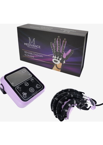 ( Sol El ) El ve Parmak Rehabilitasyon Robot Eldiveni - Fizik Tedavi ve Inme Egzersiz Cihaz
