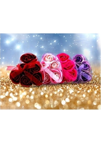 Kalp Kutulu Gül Şeklinde Sabun fırsatları