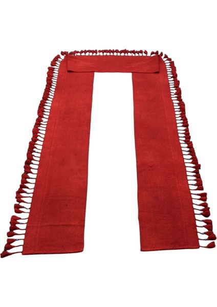 El Dokuma Yün Dekorluk Kuşak Yolluk Anadolu Yörük Kilimi 0072 - Yeni - Mercan Kırmızı fiyatları