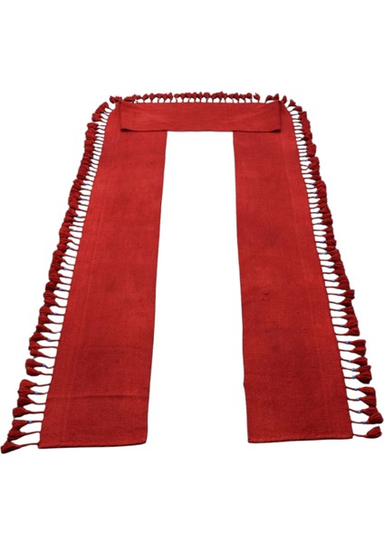 El Dokuma Yün Dekorluk Kuşak Yolluk Anadolu Yörük Kilimi 0072 - Yeni - Mercan Kırmızı modelleri