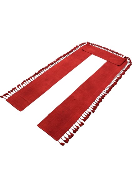 El Dokuma Yün Dekorluk Kuşak Yolluk Anadolu Yörük Kilimi 0072 - Yeni - Mercan Kırmızı fırsatları