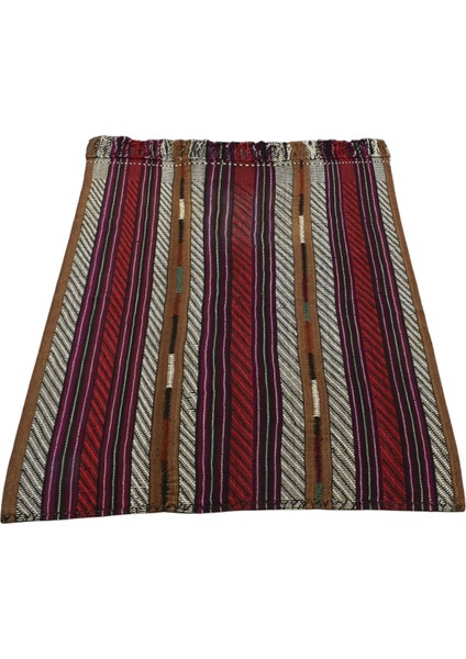 El Dokuma Yün Yörük Kilimi 0060 - Antika - Çok Renkli