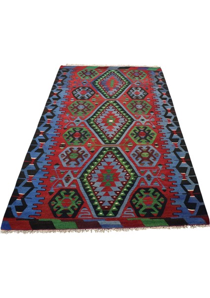 El Dokuma Yün Denizli Pamukkale Yörük Kilimi 0068 - Yeni - Çok Renkli